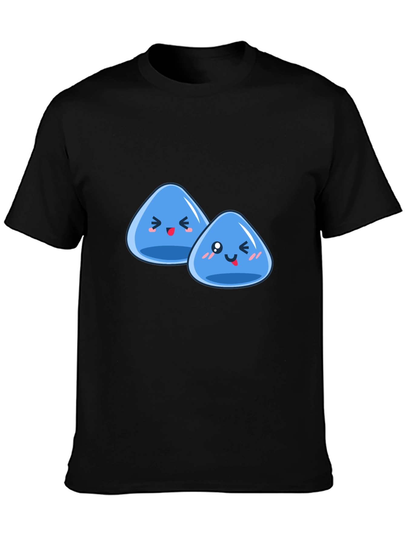 Black Cute Slime Duo Graphic T-Shirt view 3