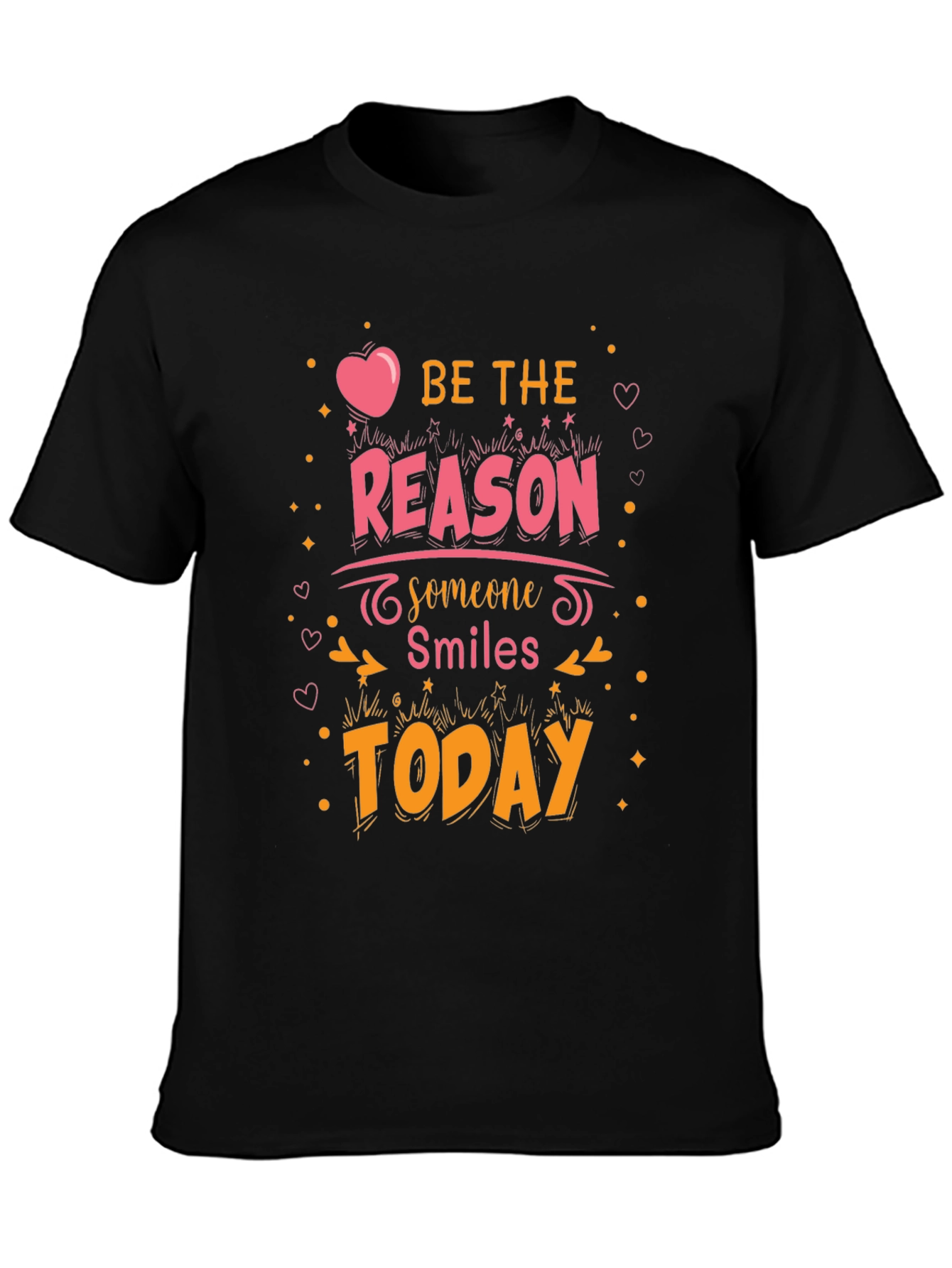 Black Be The Reason Graphic Tee - Positive Vibes Shirt view 3