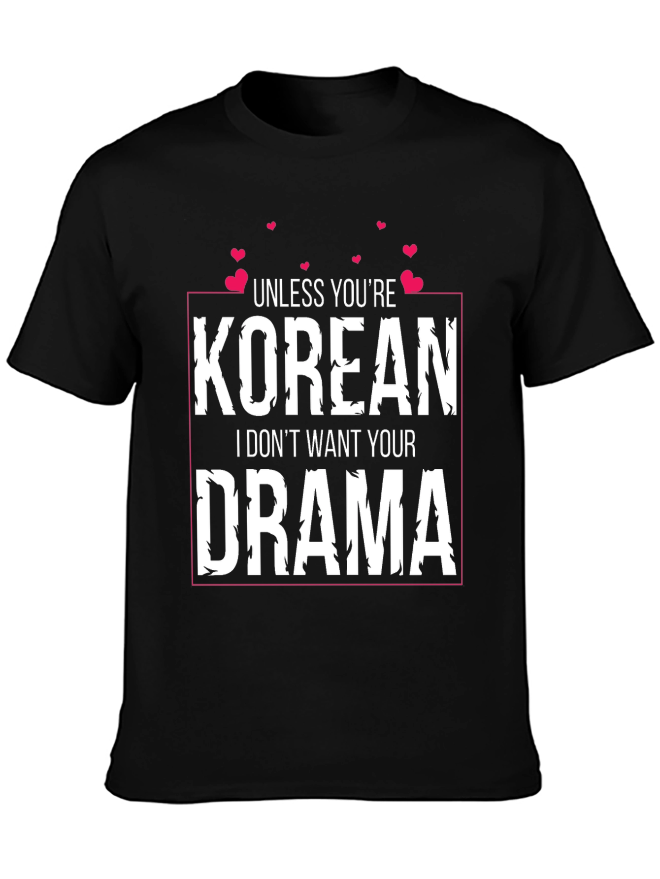 Black Korean Drama T-Shirt - Funny Graphic Tee view 3