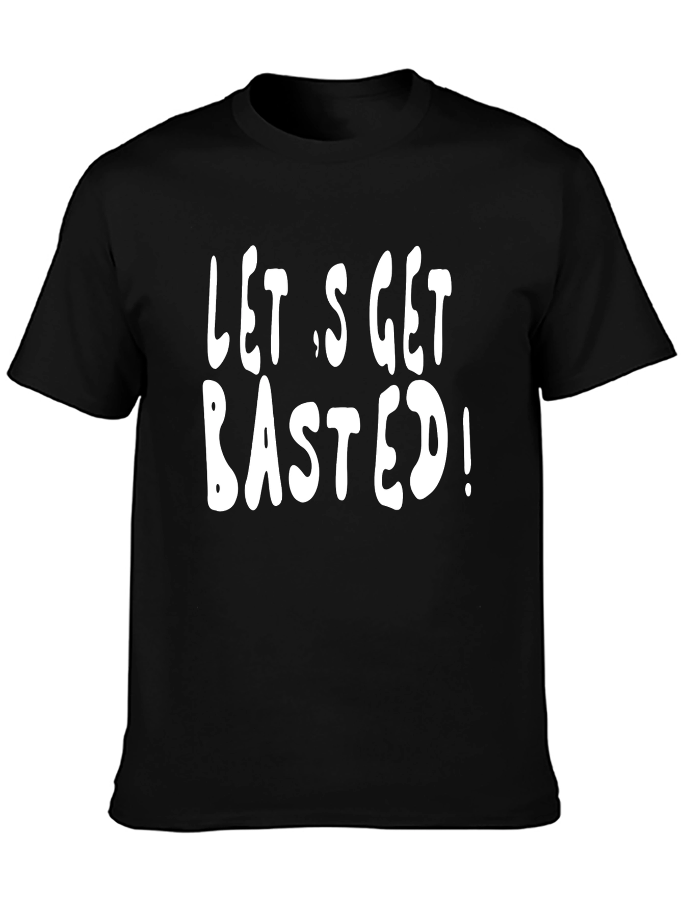 Black Let's Get Basted! Graphic T-Shirt view 3