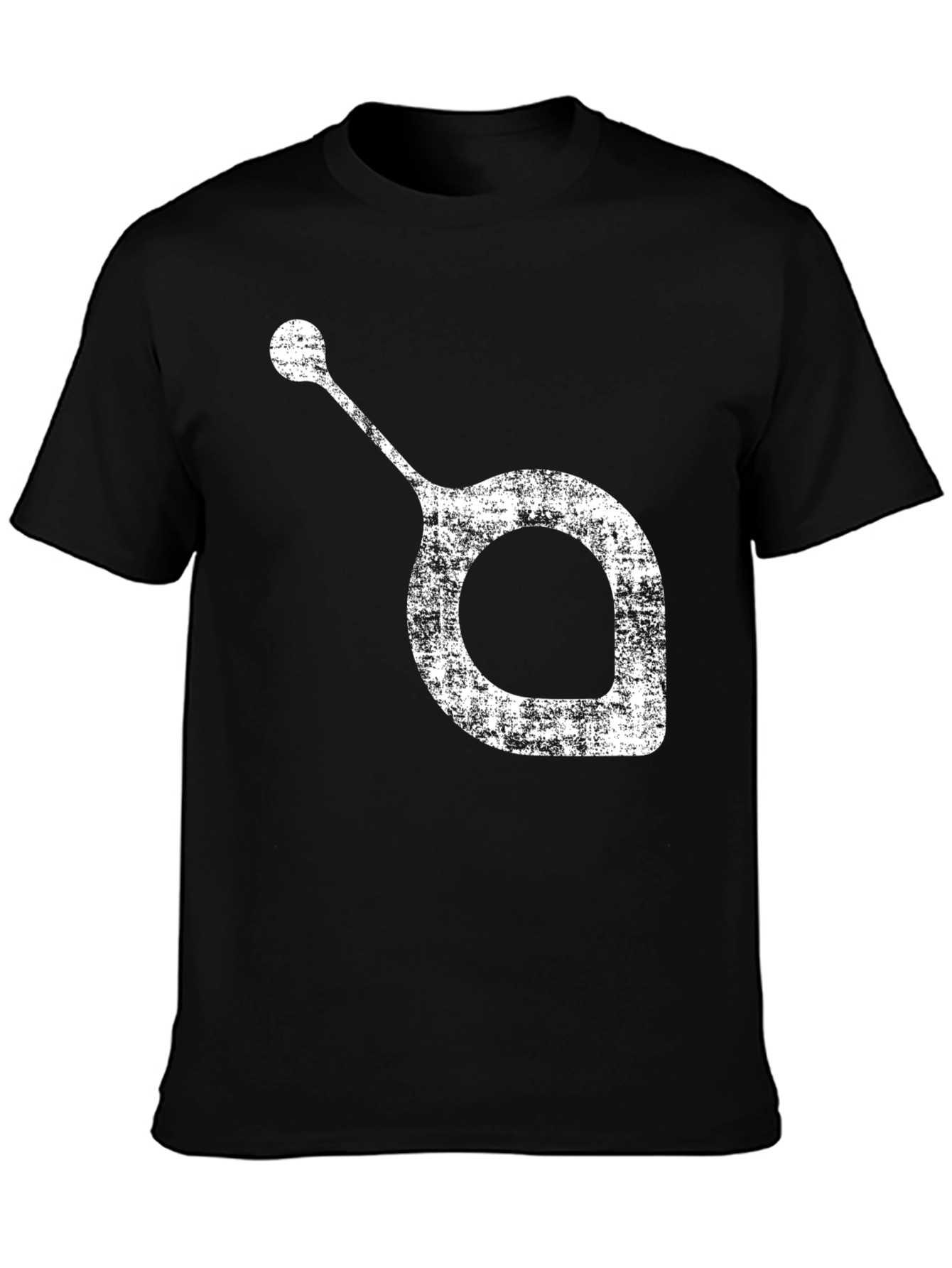 Black Abstract Graphic Print T-Shirt - Modern Minimalist Tee view 3