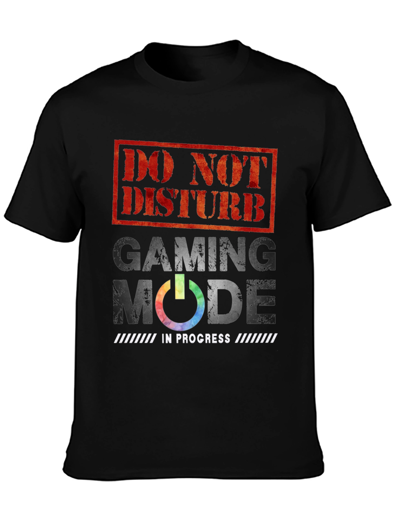 Black Gaming Mode Activated Graphic Tee view 3