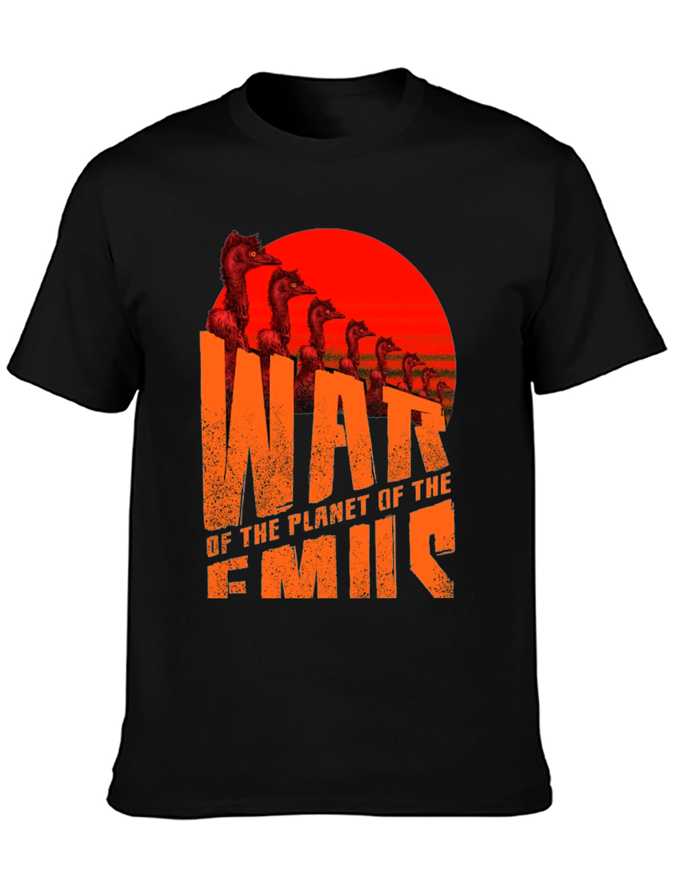 Black War of the Planet of the Emus T-Shirt view 3