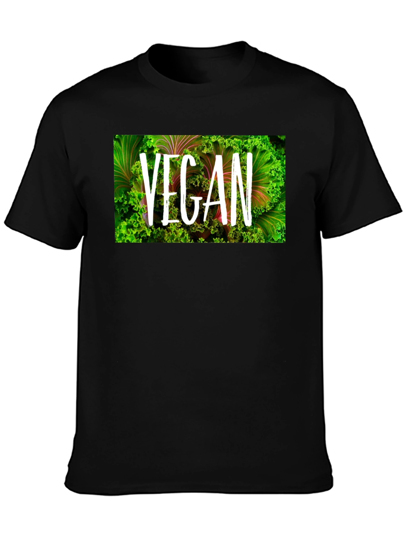 Black Vegan Graphic T-Shirt - Healthy Lifestyle Tee view 3