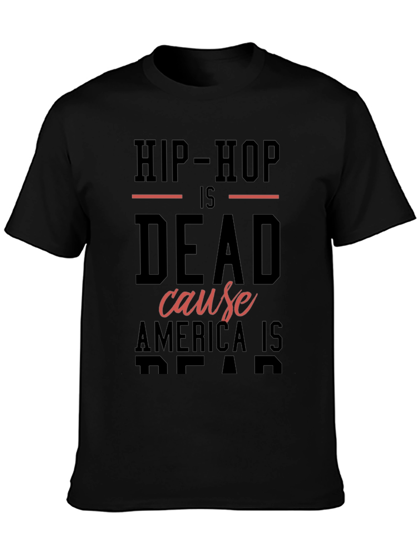 Black Hip-Hop Is Dead Men's Black Graphic Tee view 3