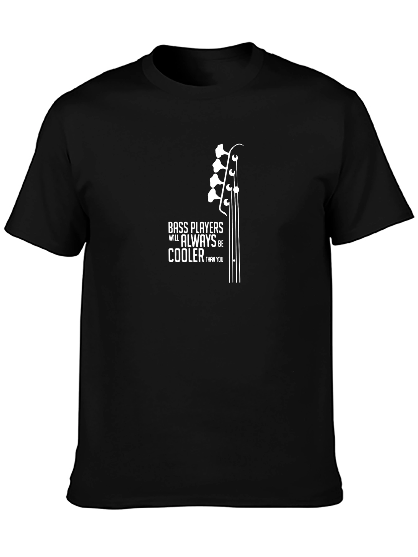 Black Bass Players are Cooler T-Shirt - Black view 3