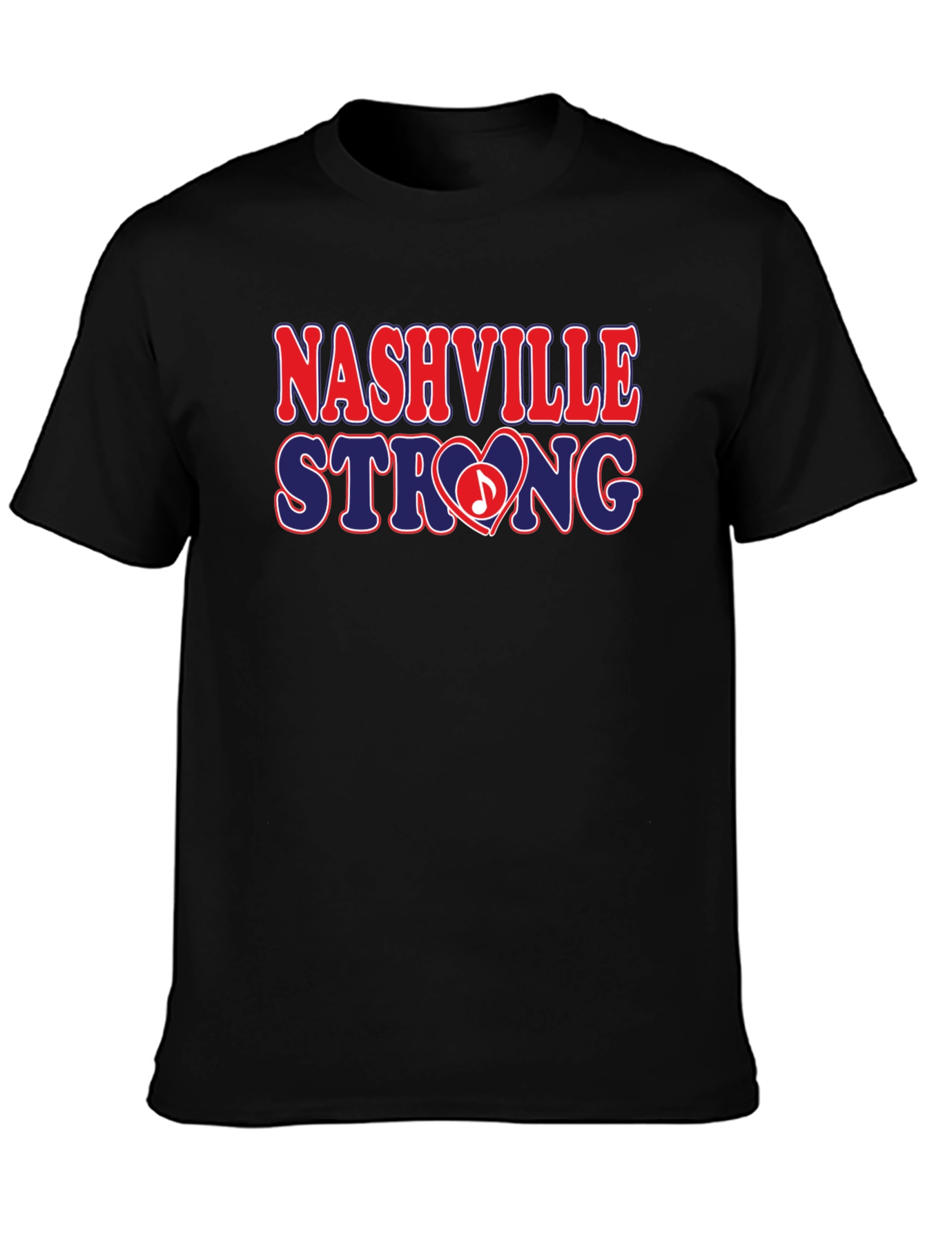 Black Nashville Strong Graphic T-Shirt view 3