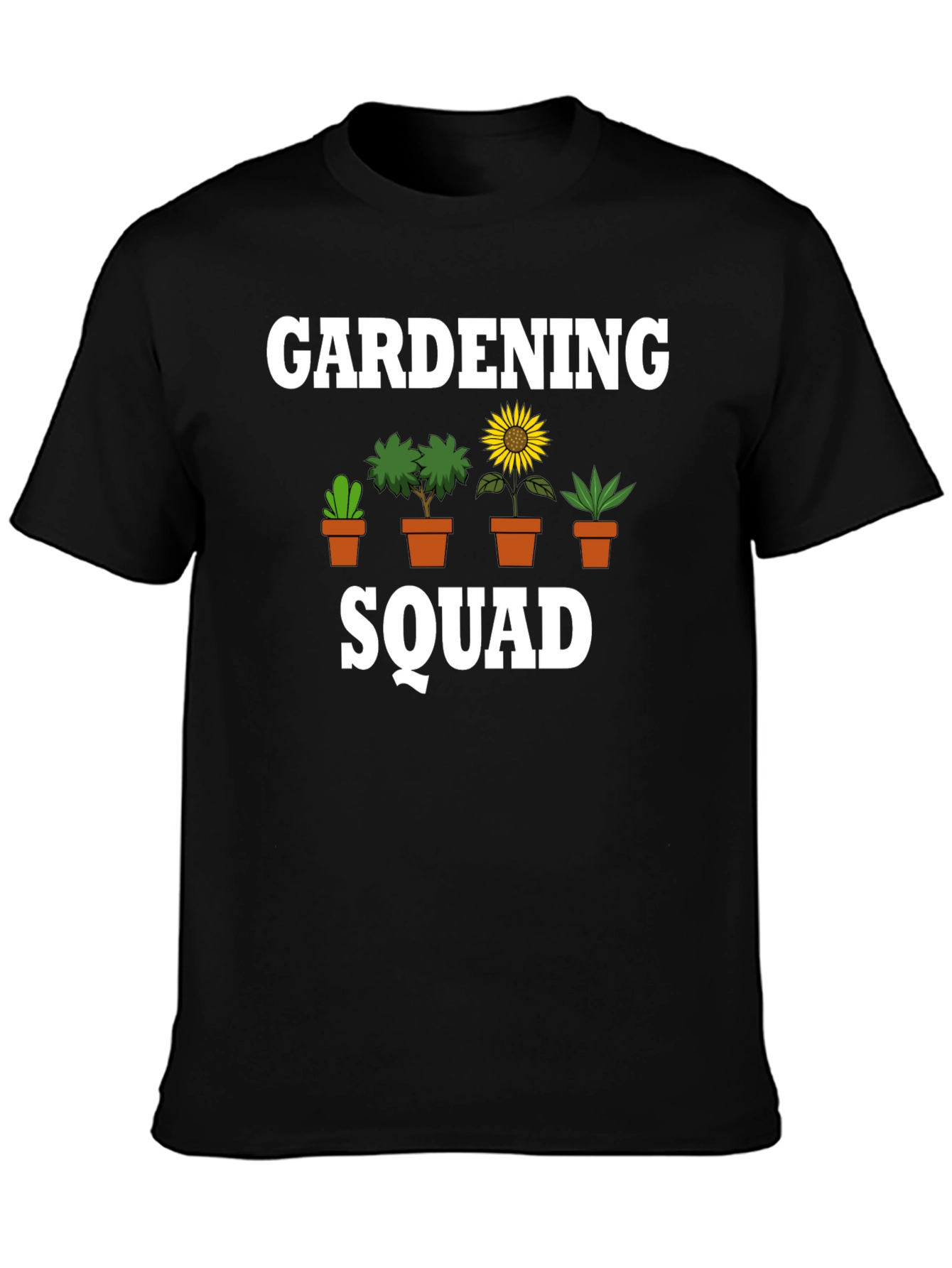 Black Gardening Squad T-Shirt - Plant Lover Tee view 3