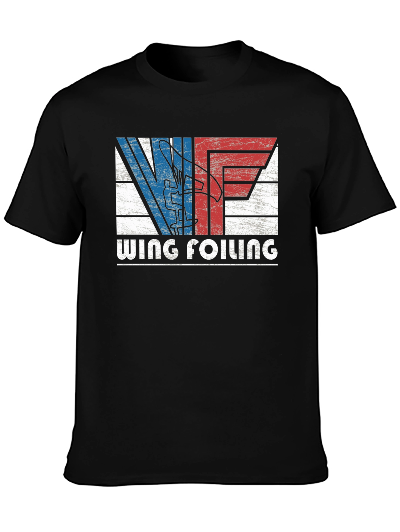 Black Wing Foiling T-Shirt | Retro Style view 3