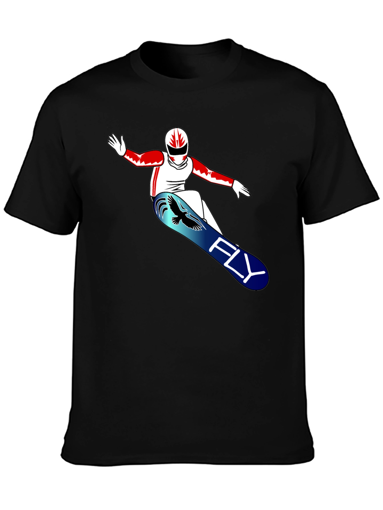 Black Fly Snowboarder Graphic T-Shirt view 3