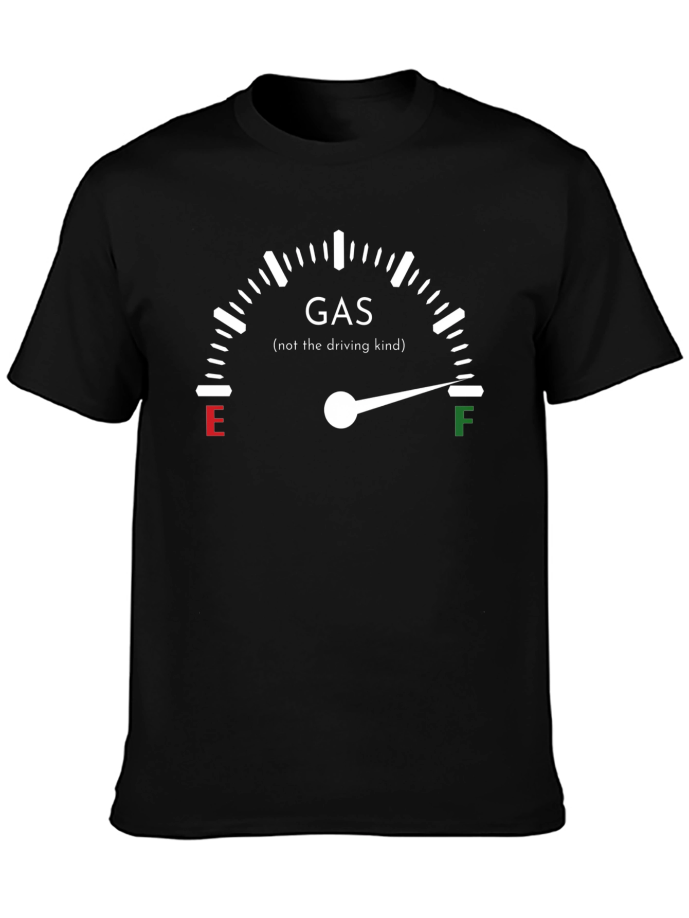 Black Funny "Gas (not the driving kind)" Graphic T-Shirt view 3