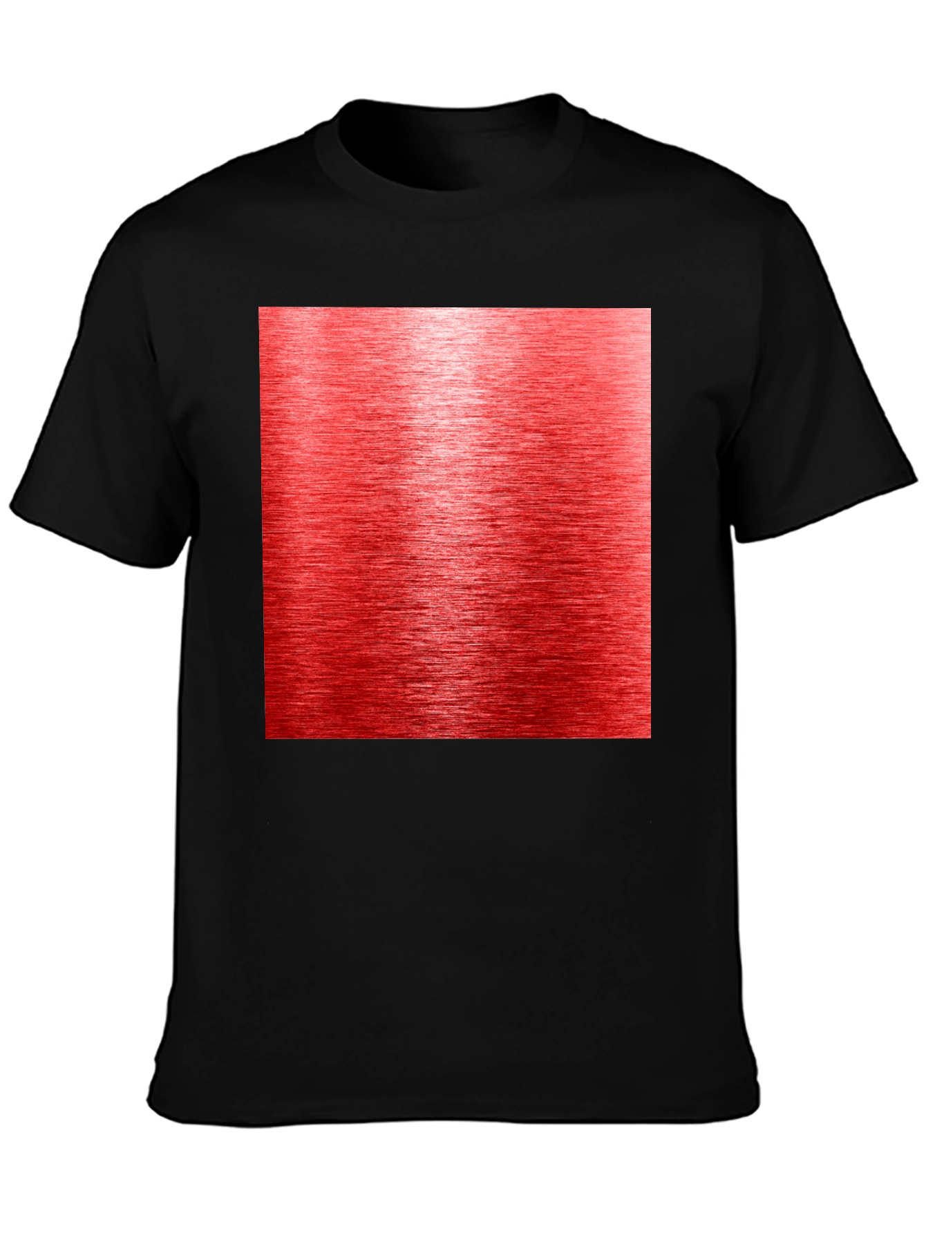 Black Red Metallic Texture Black T-Shirt view 3