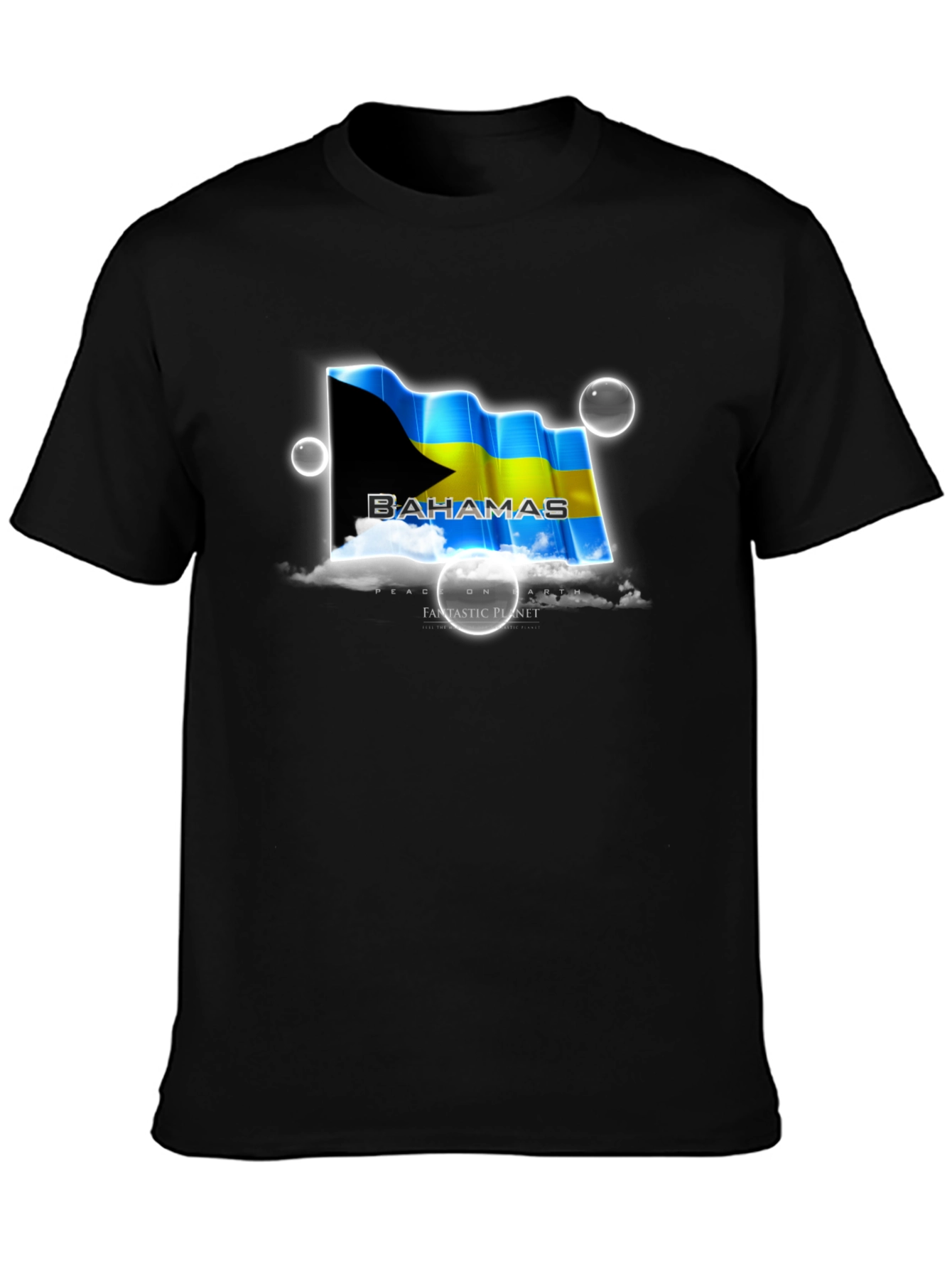 Black Bahamas Flag T-Shirt - Island Pride view 3