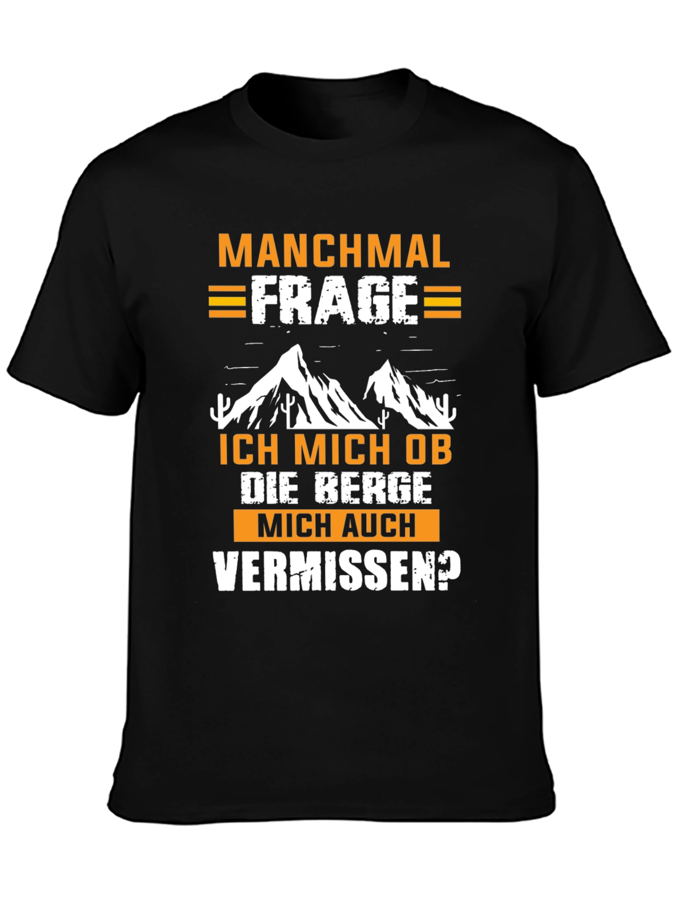 Black Mountain Lover T-Shirt - German Phrase view 3