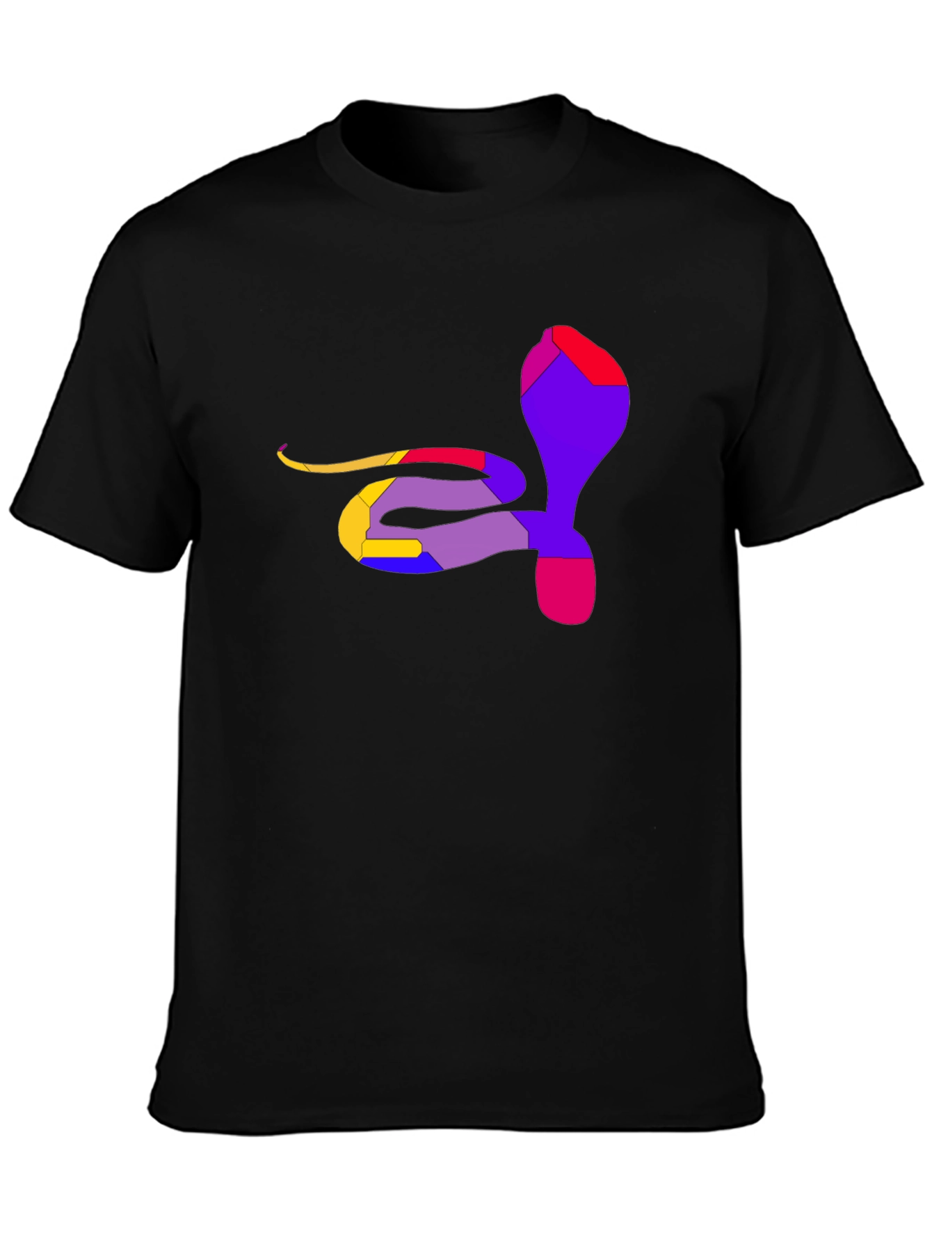 Abstract Cobra Graphic Tee - Men's Black T-Shirt - 3
