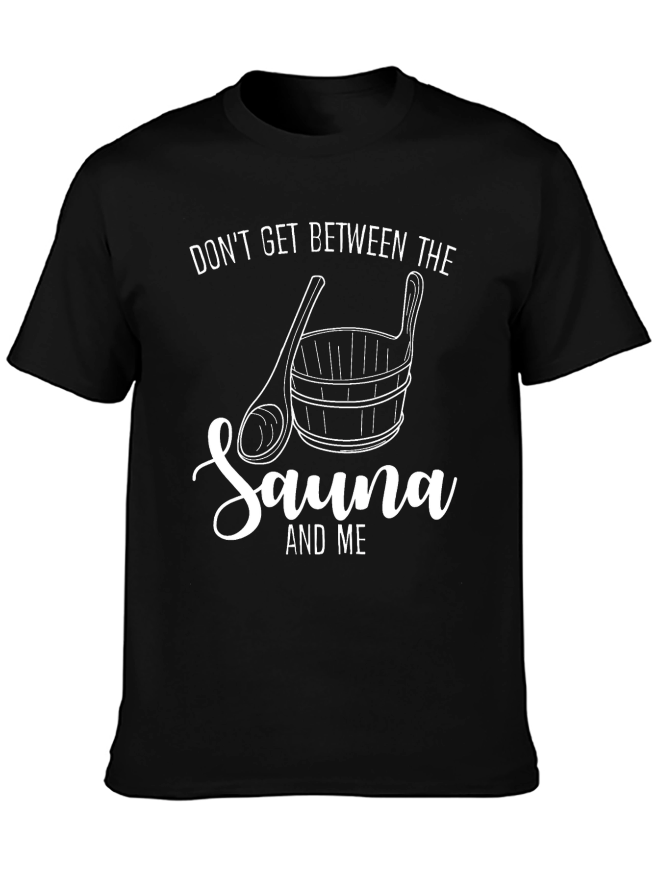 Black Sauna Lover's Black Graphic T-Shirt view 3