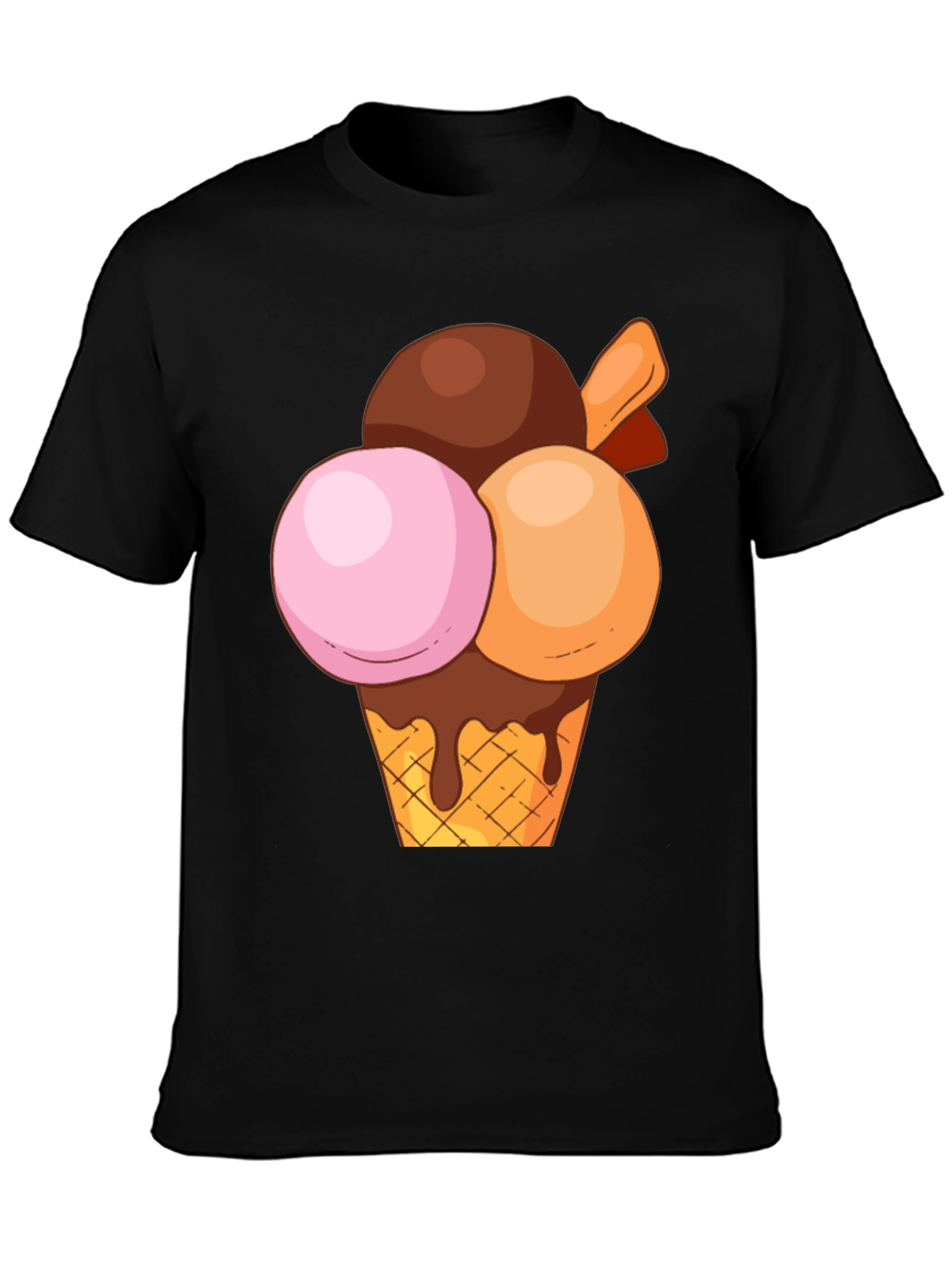 Black Ice Cream Graphic Tee - Sweet Treat Design view 3