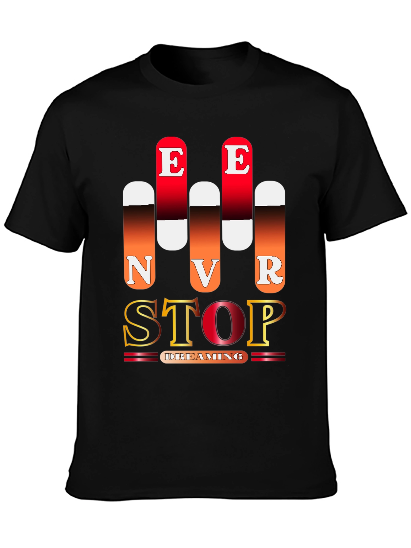 Black Never Stop Dreaming Graphic Tee view 3