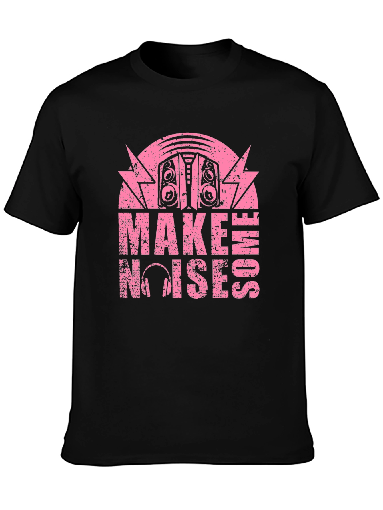 Black Make Some Noises Graphic T-Shirt view 3
