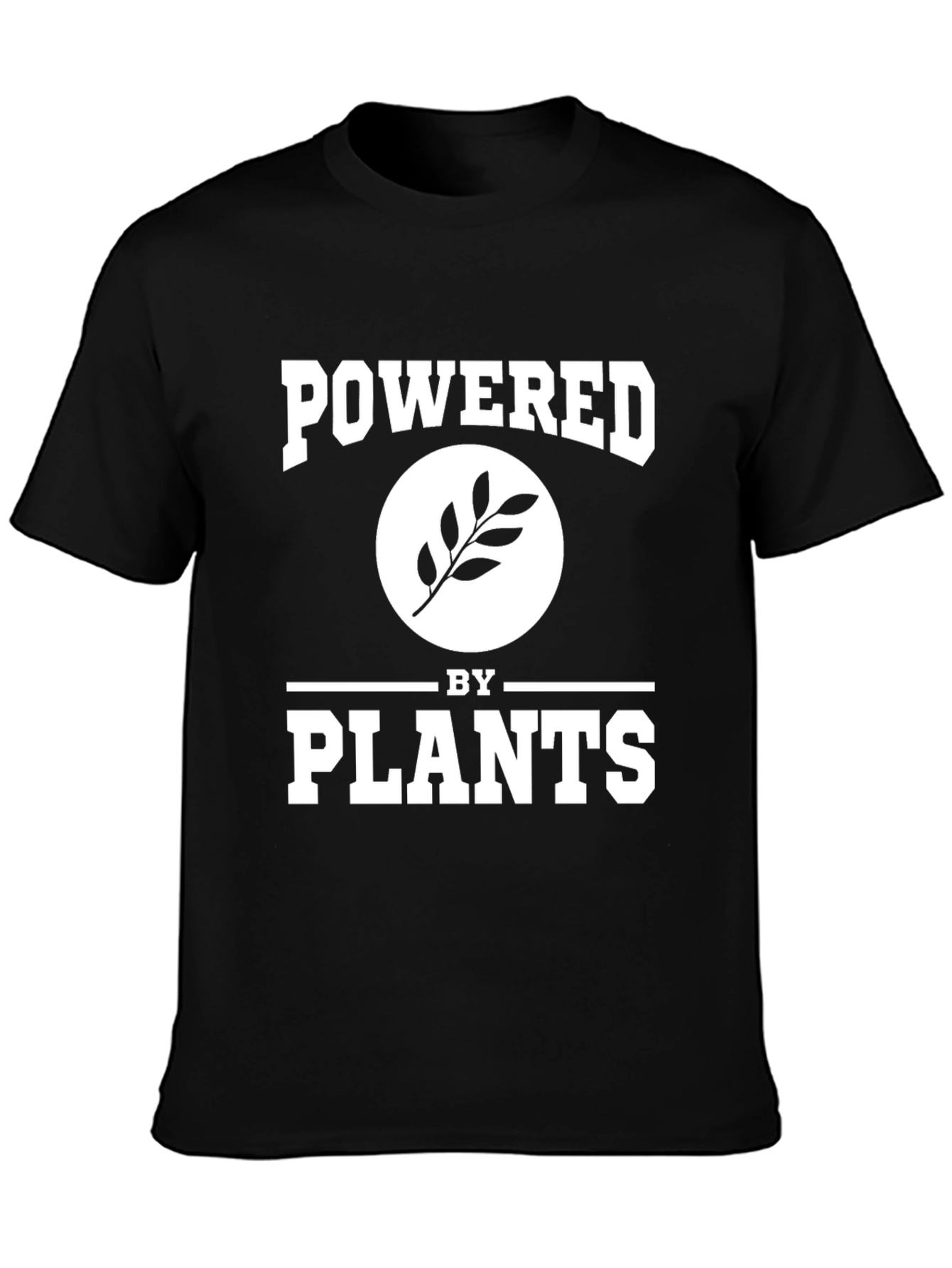 Black Powered by Plants Graphic Tee - Vegan Style view 3