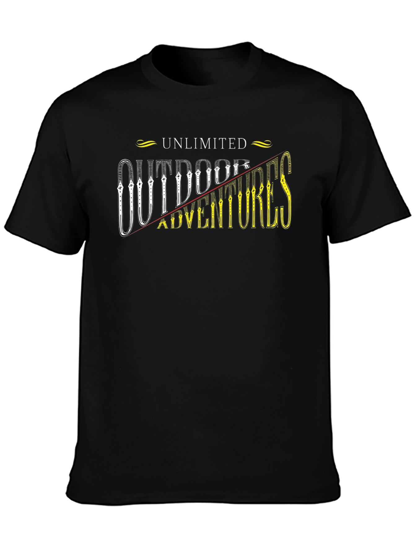 Black Unlimited Outdoor Adventures T-Shirt view 3