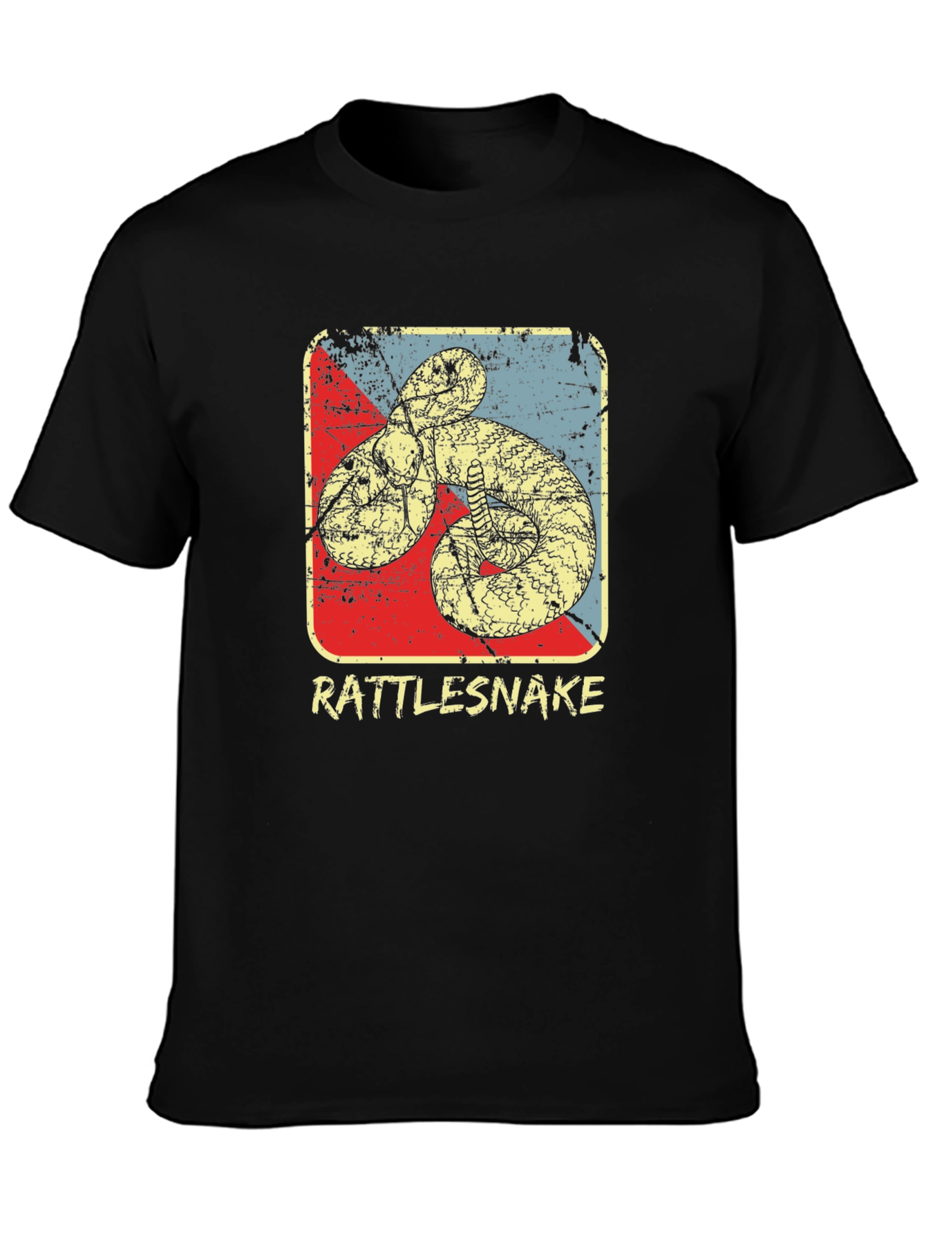 Black Rattlesnake Graphic Print T-Shirt view 3