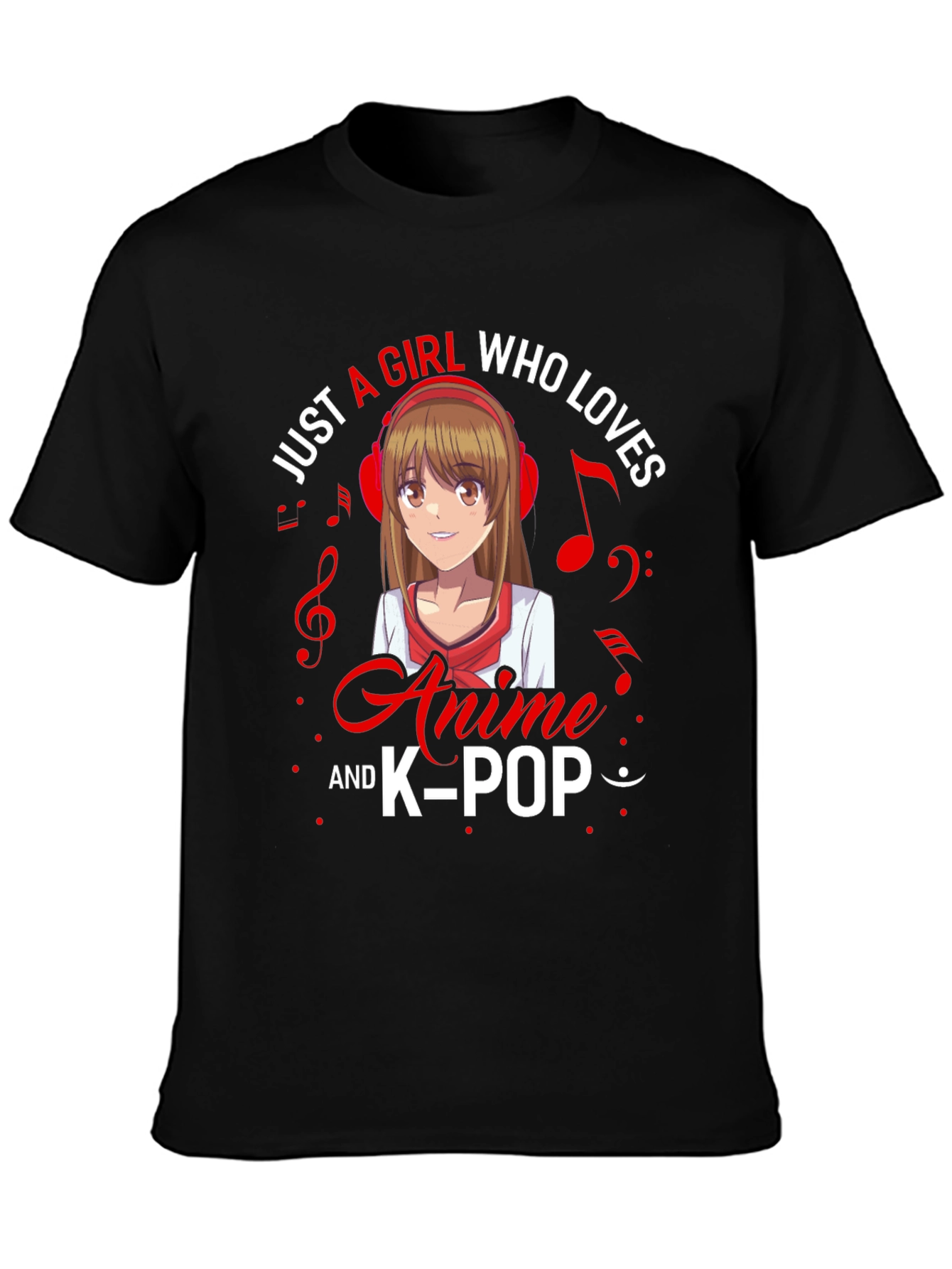 Black Anime and K-Pop Lover T-Shirt - Unique Design! view 3