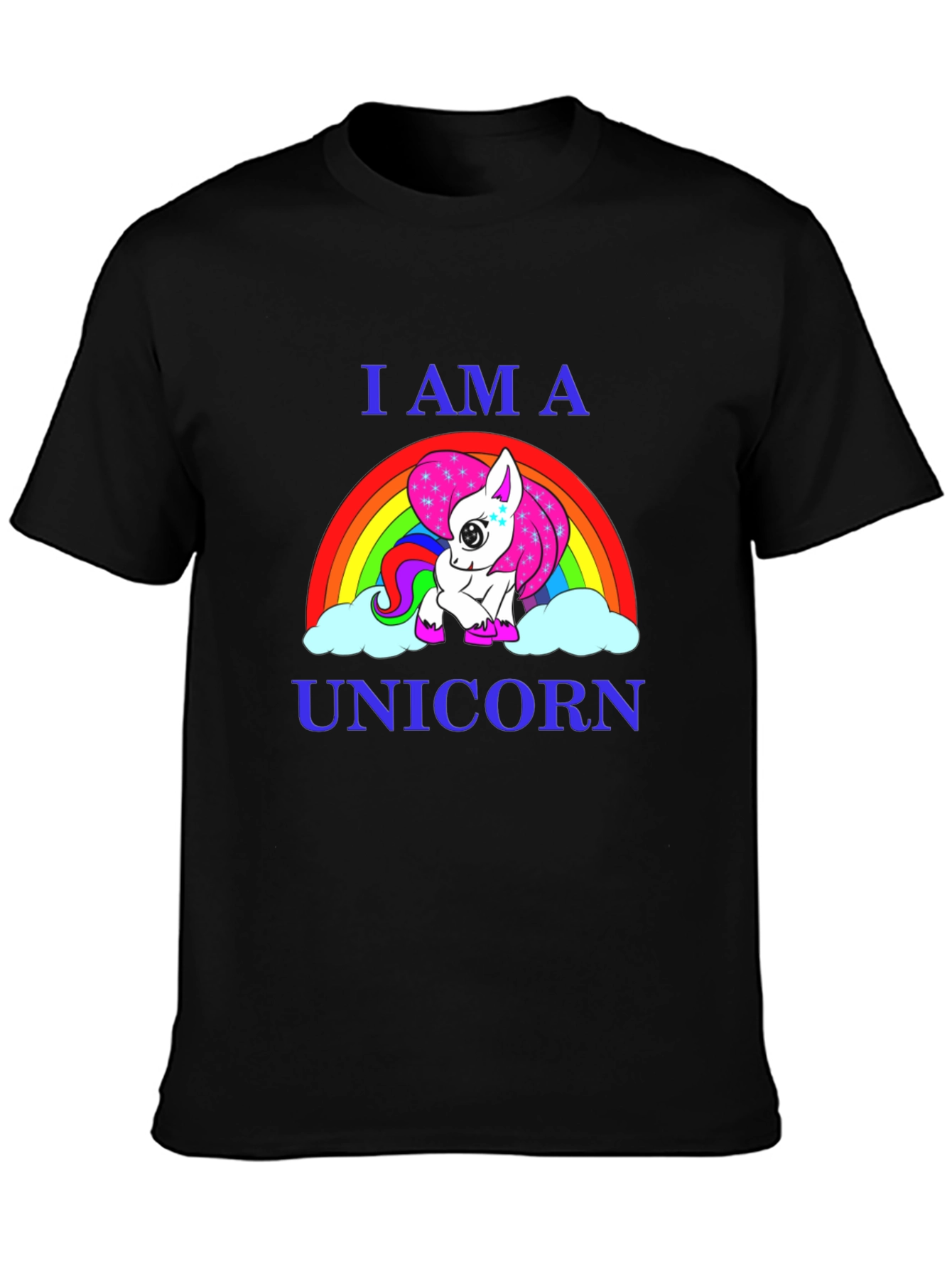 Black I Am A Unicorn Graphic T-Shirt view 3