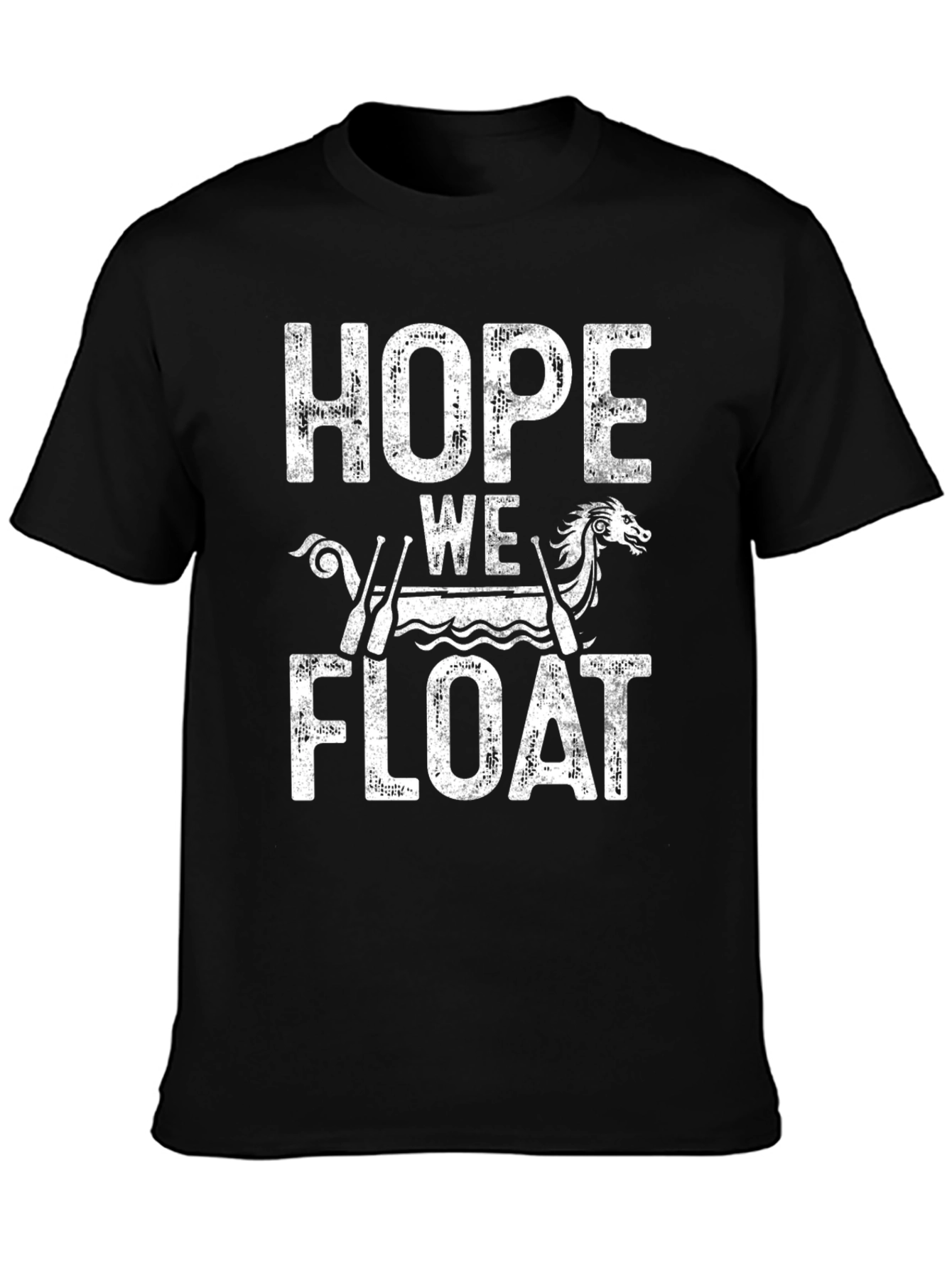 Black Hope We Float Graphic Tee - Novelty T-Shirt view 3