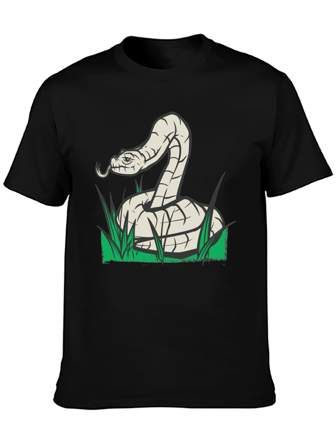 Snake Graphic Tee - Black Cotton T-Shirt - 3