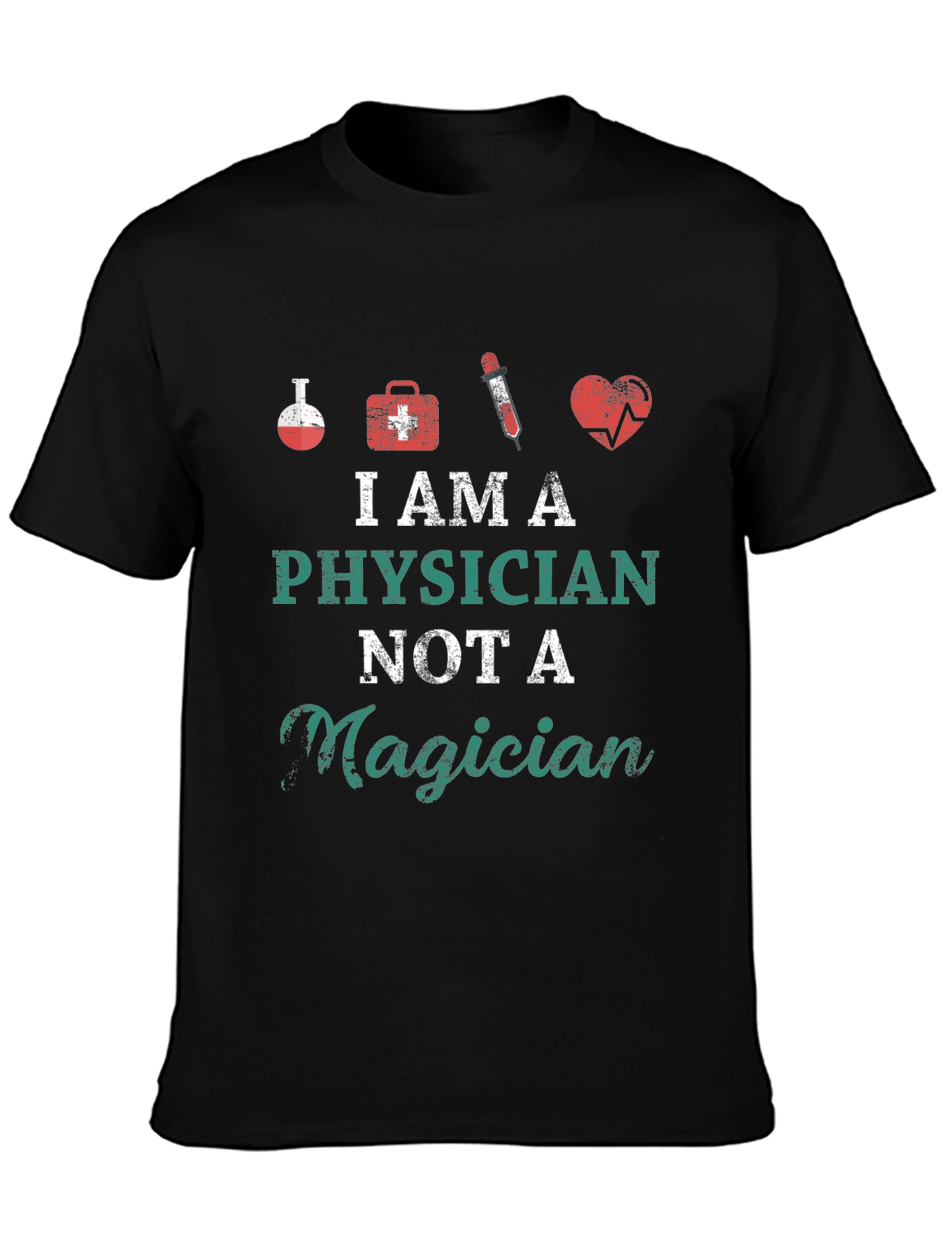 Black Physician Not A Magician Graphic Tee view 3