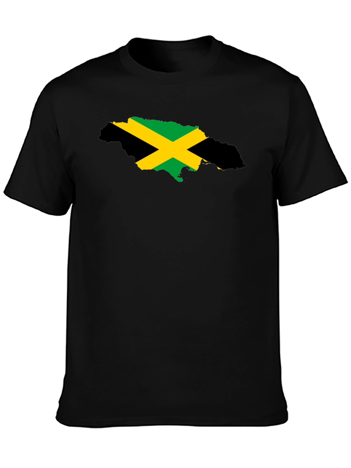 Jamaica Flag Map Black T-Shirt - Island Pride - 3