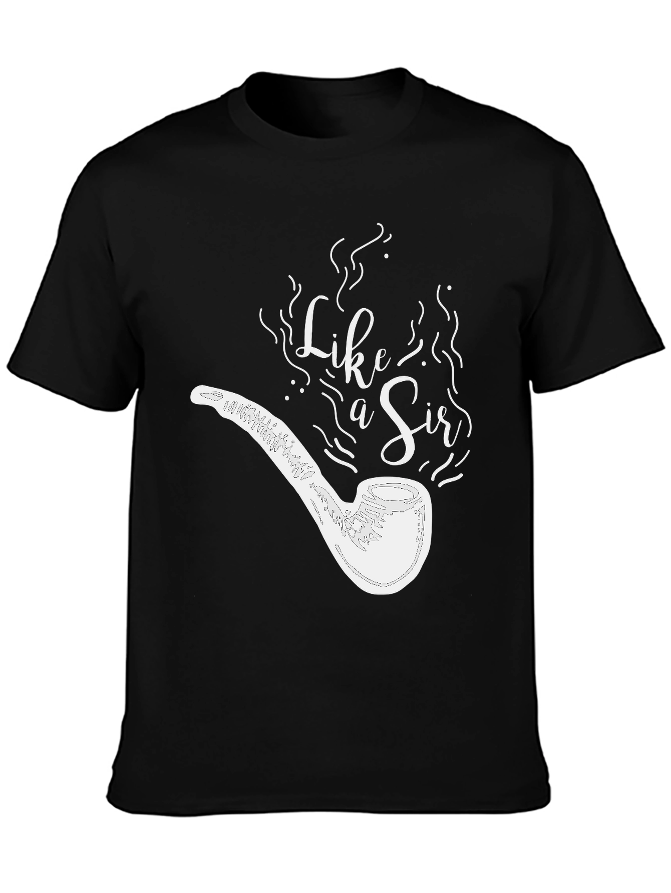 Black Like a Sir Pipe Graphic Black T-Shirt view 3