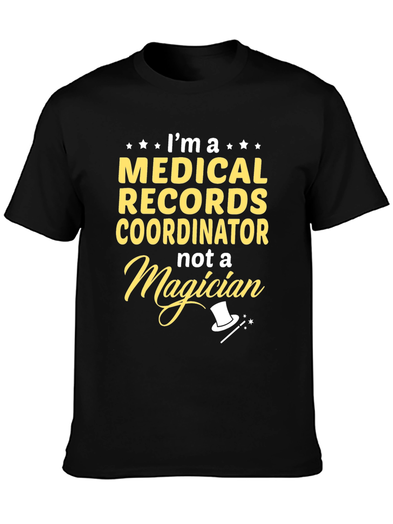Black Medical Records Coordinator Graphic T-Shirt view 3