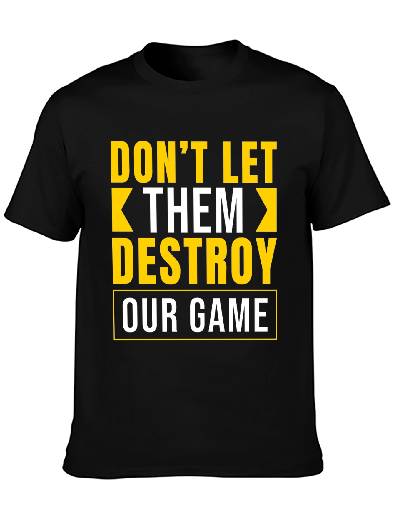 Black Don't Let Them Destroy Our Game Graphic Tee view 3