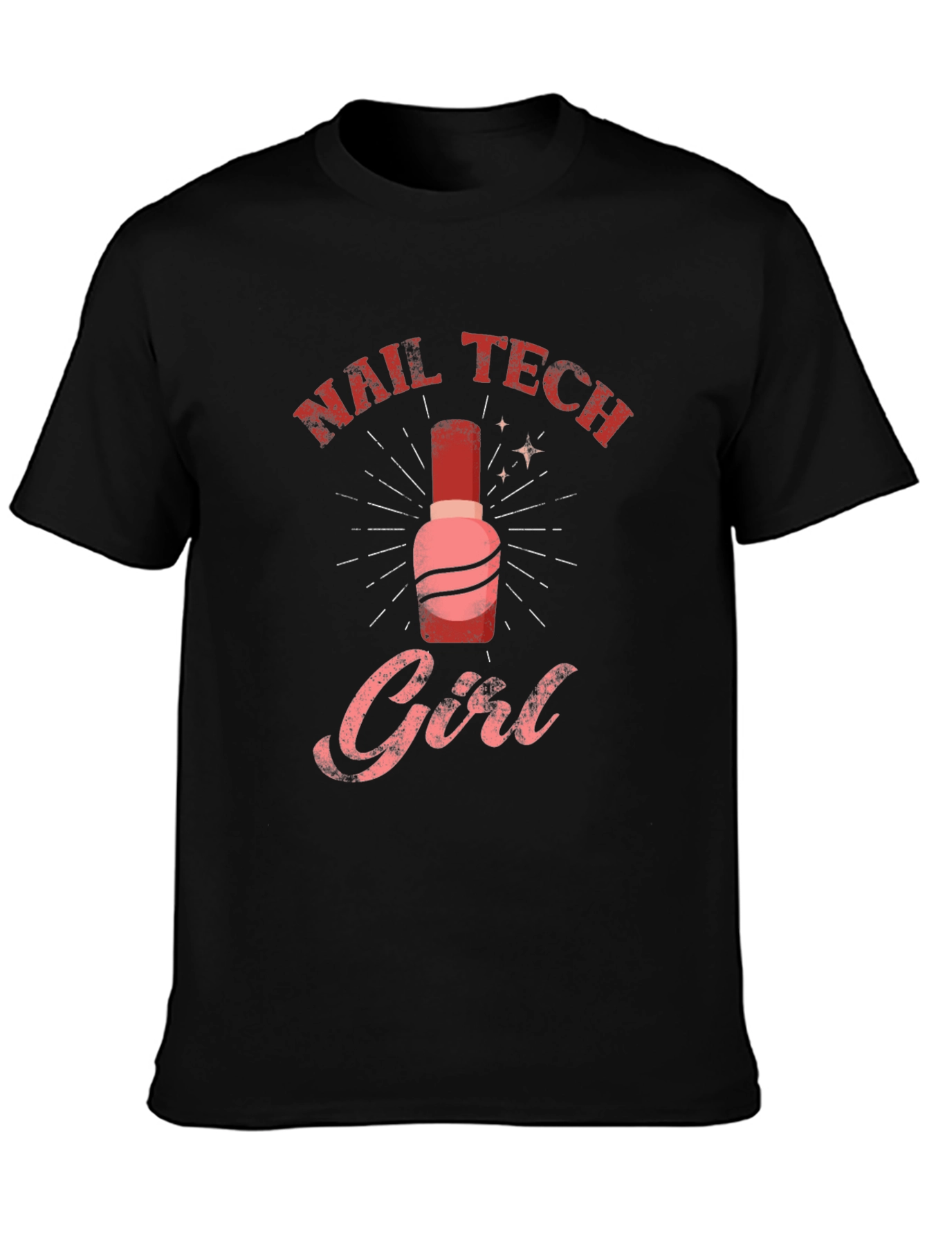 Black Nail Tech Girl T-Shirt - Stylish & Comfortable view 3
