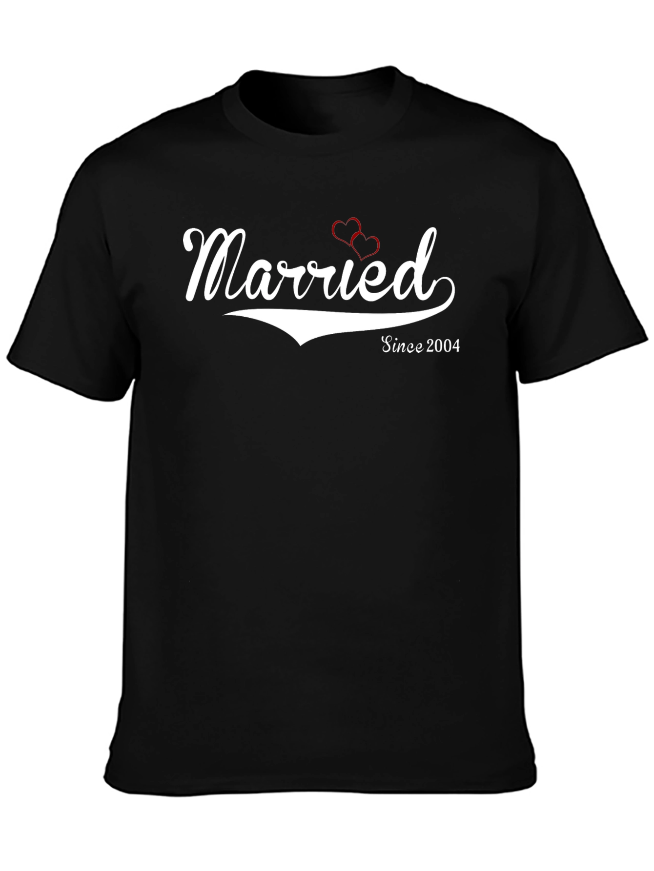 Black Married Since 2004 Black T-Shirt view 3