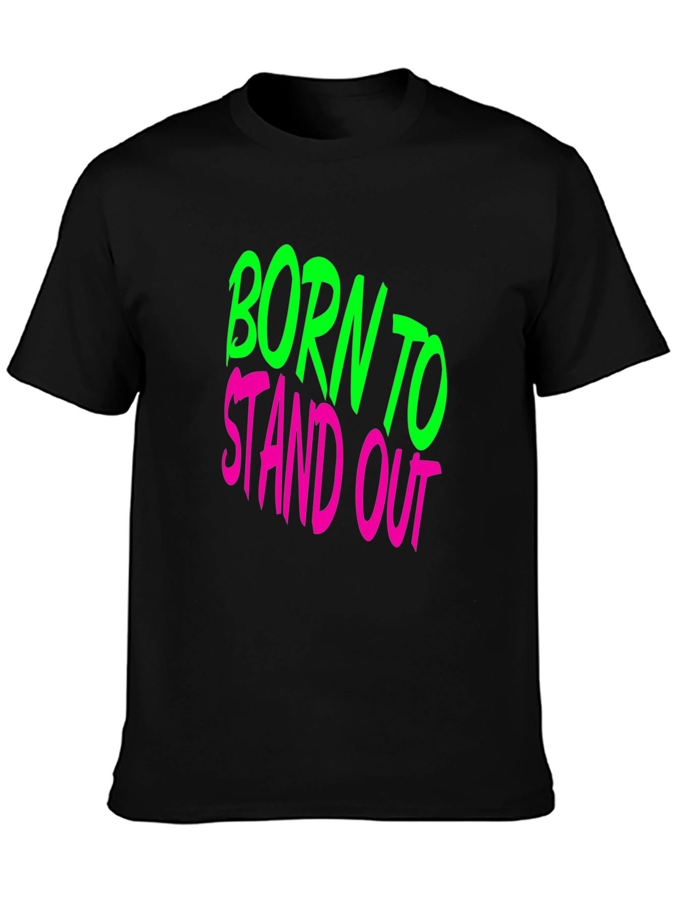 Black Born to Stand Out Graphic T-Shirt view 3