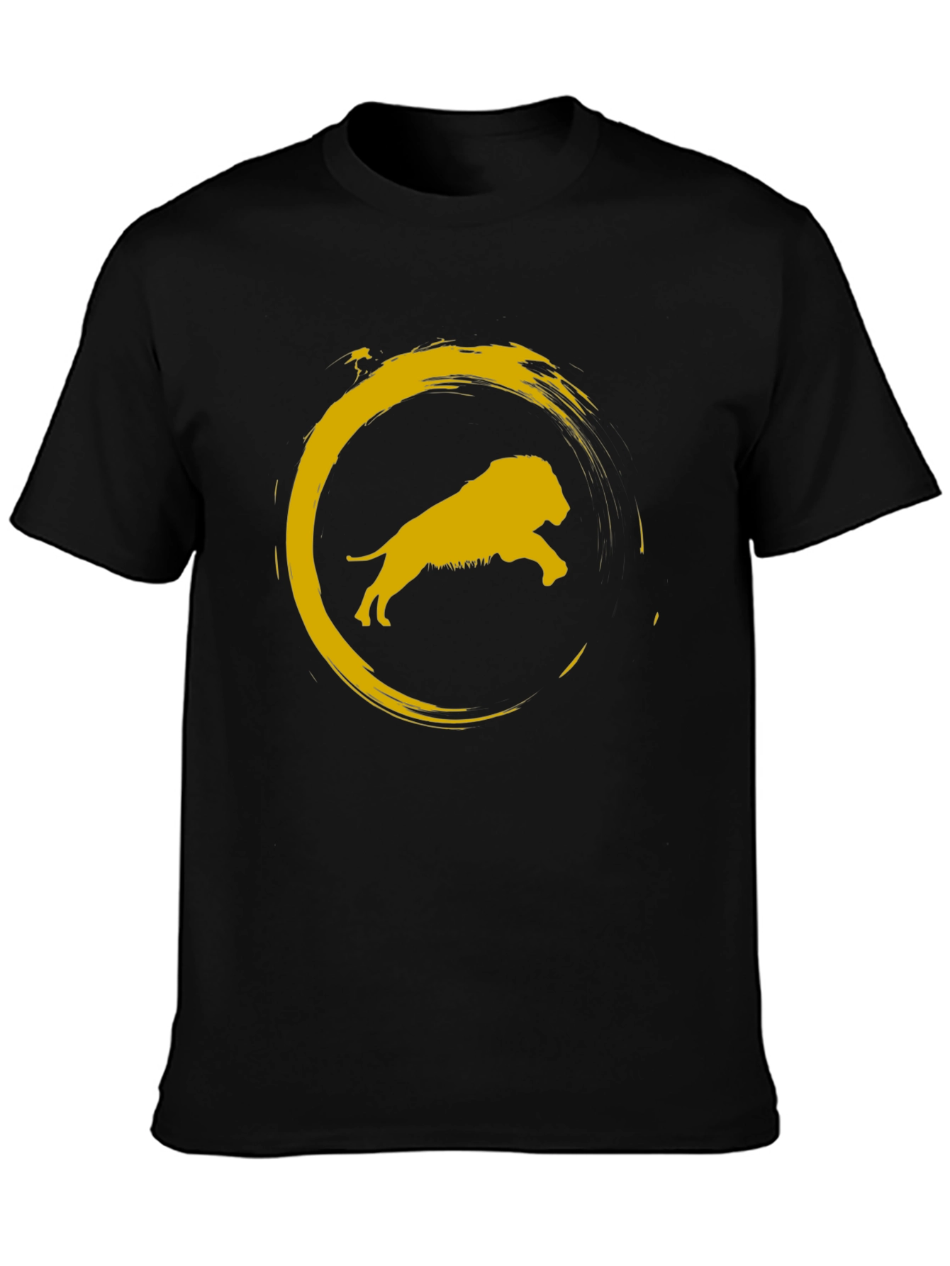 Black Lion Circle Graphic Tee - Stylish Menswear view 3