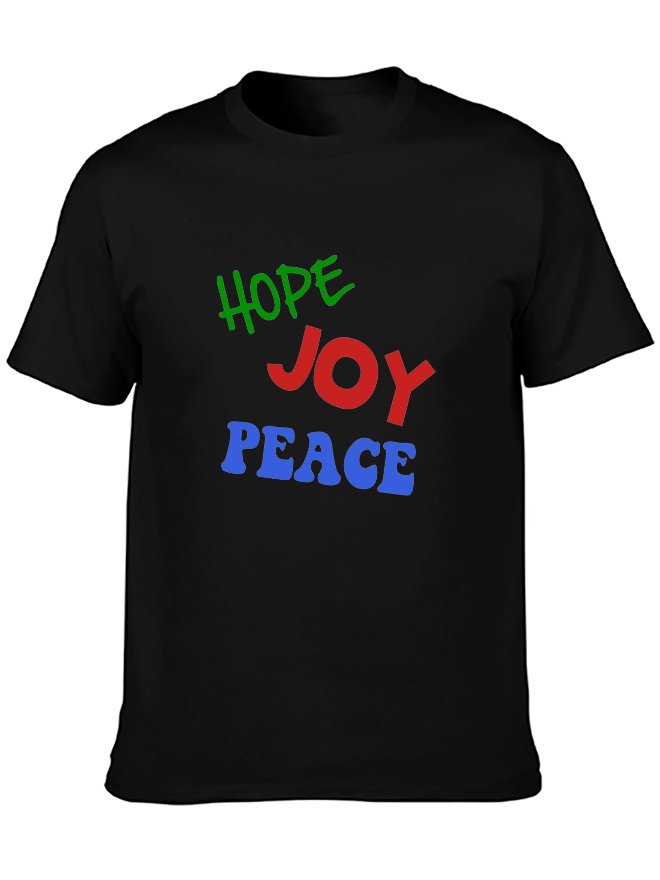 Black Hope Joy Peace Graphic T-Shirt view 3