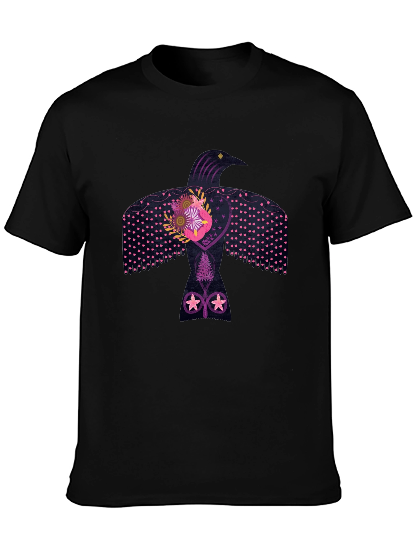 Black Raven Graphic Tee - Artistic Design view 3