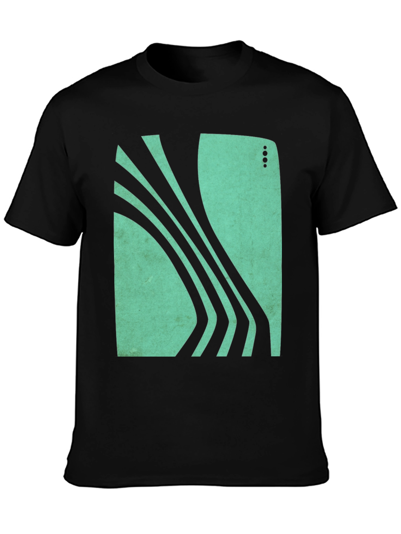 Black Abstract Graphic Print Black T-Shirt view 3