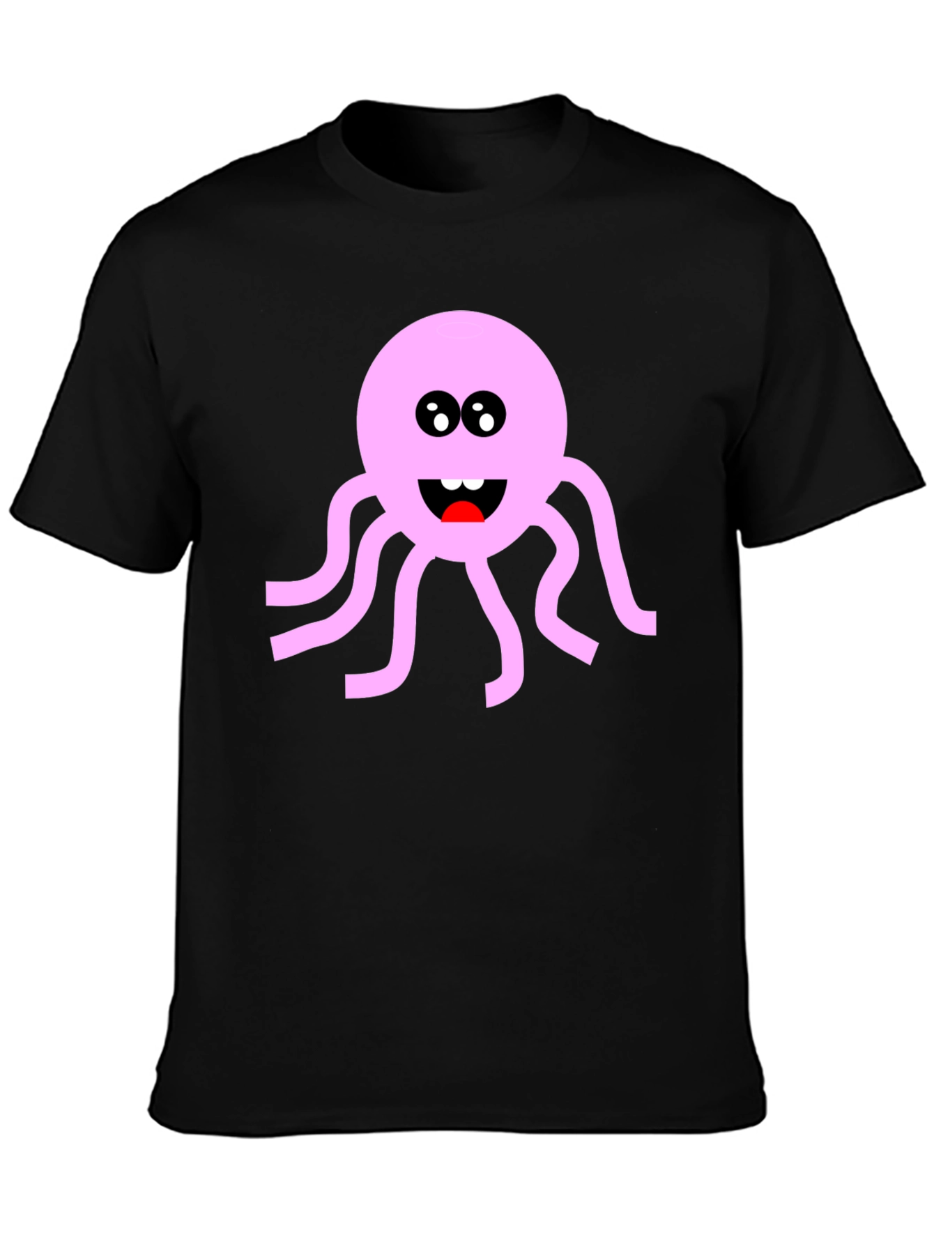 Black Pink Octopus Graphic T-Shirt - Fun & Unique! view 3