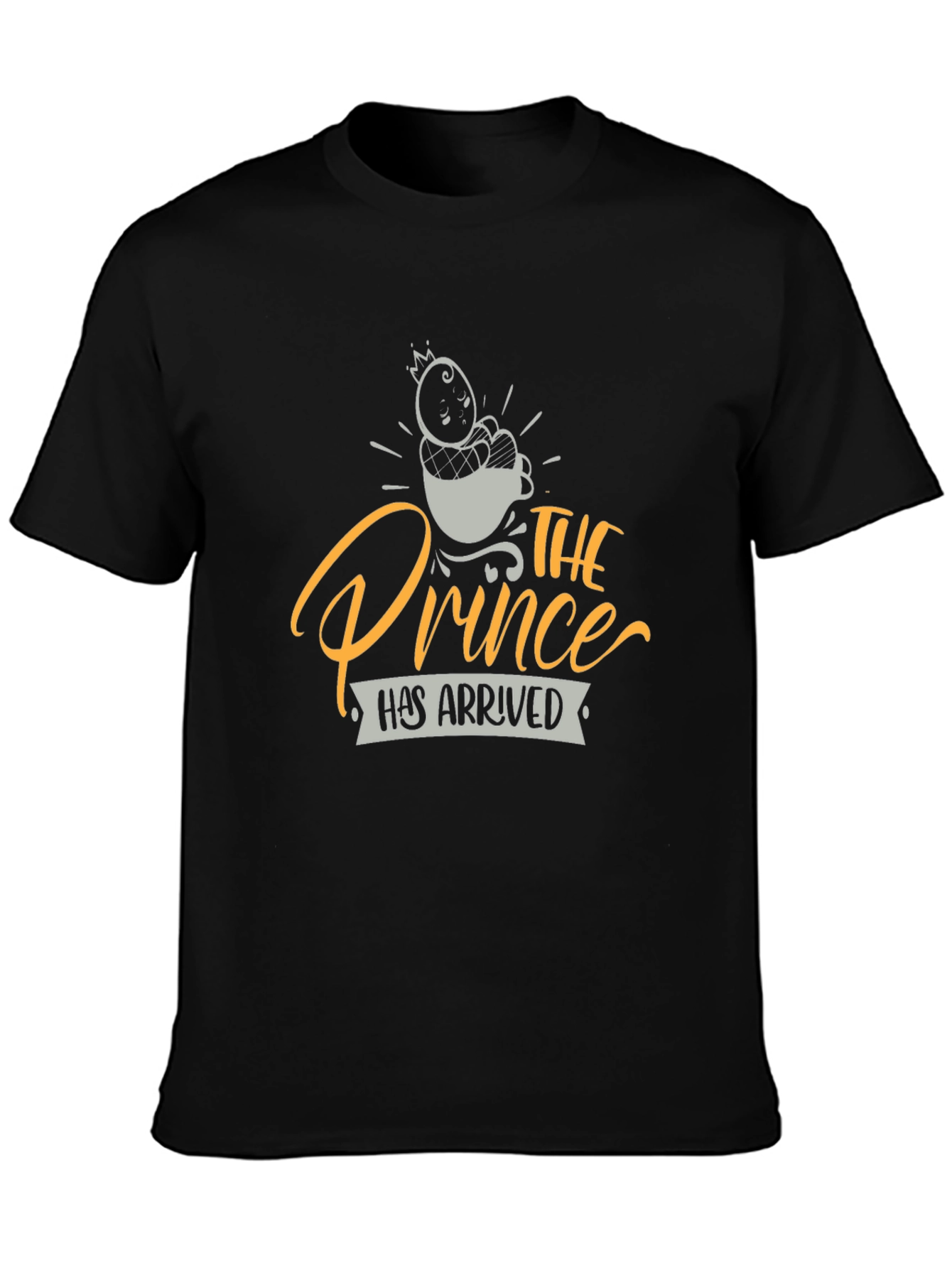 Black The Prince Has Arrived Graphic Tee view 3