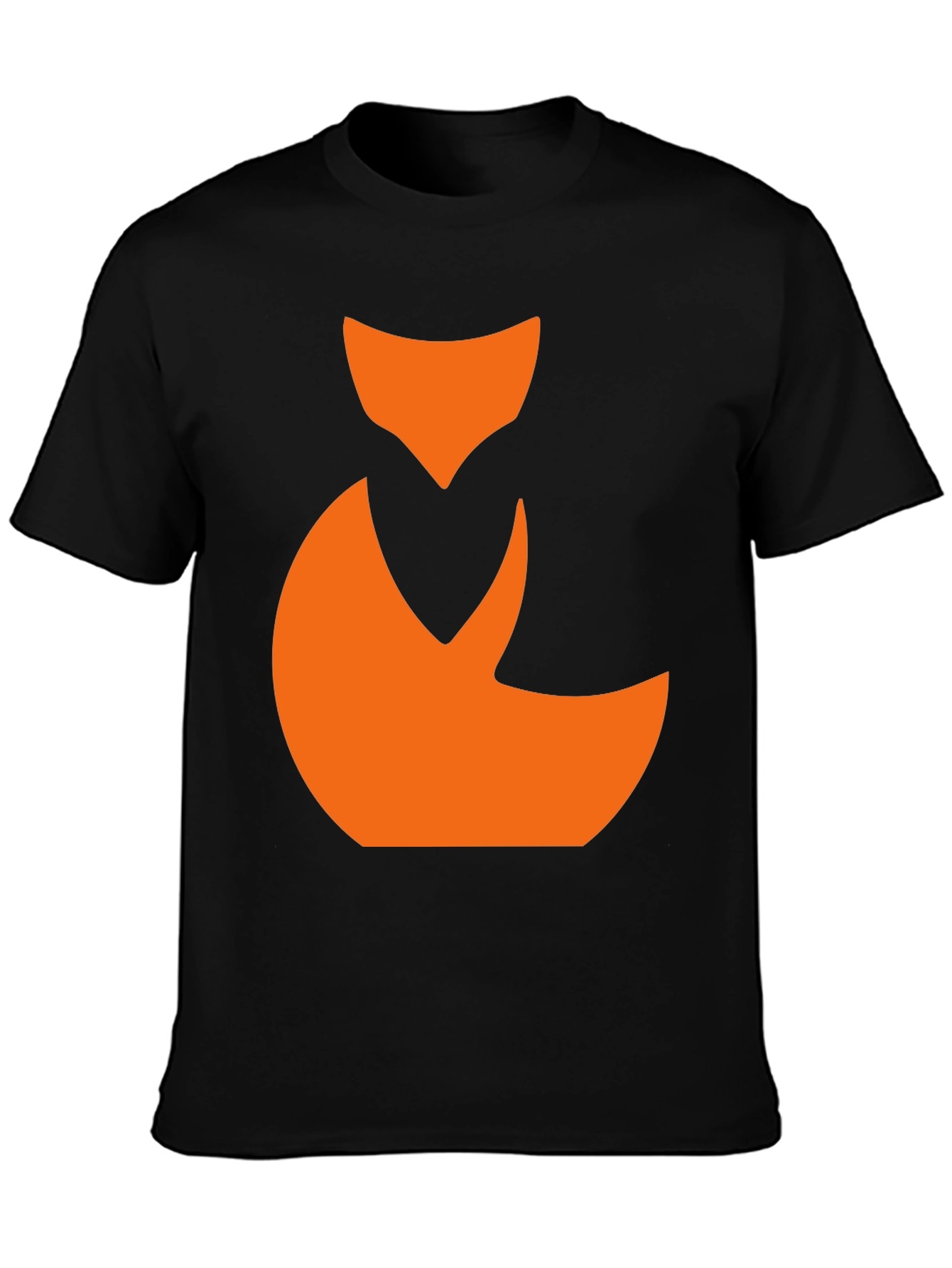 Black Abstract Fox Graphic T-Shirt - Stylish Black Tee view 3