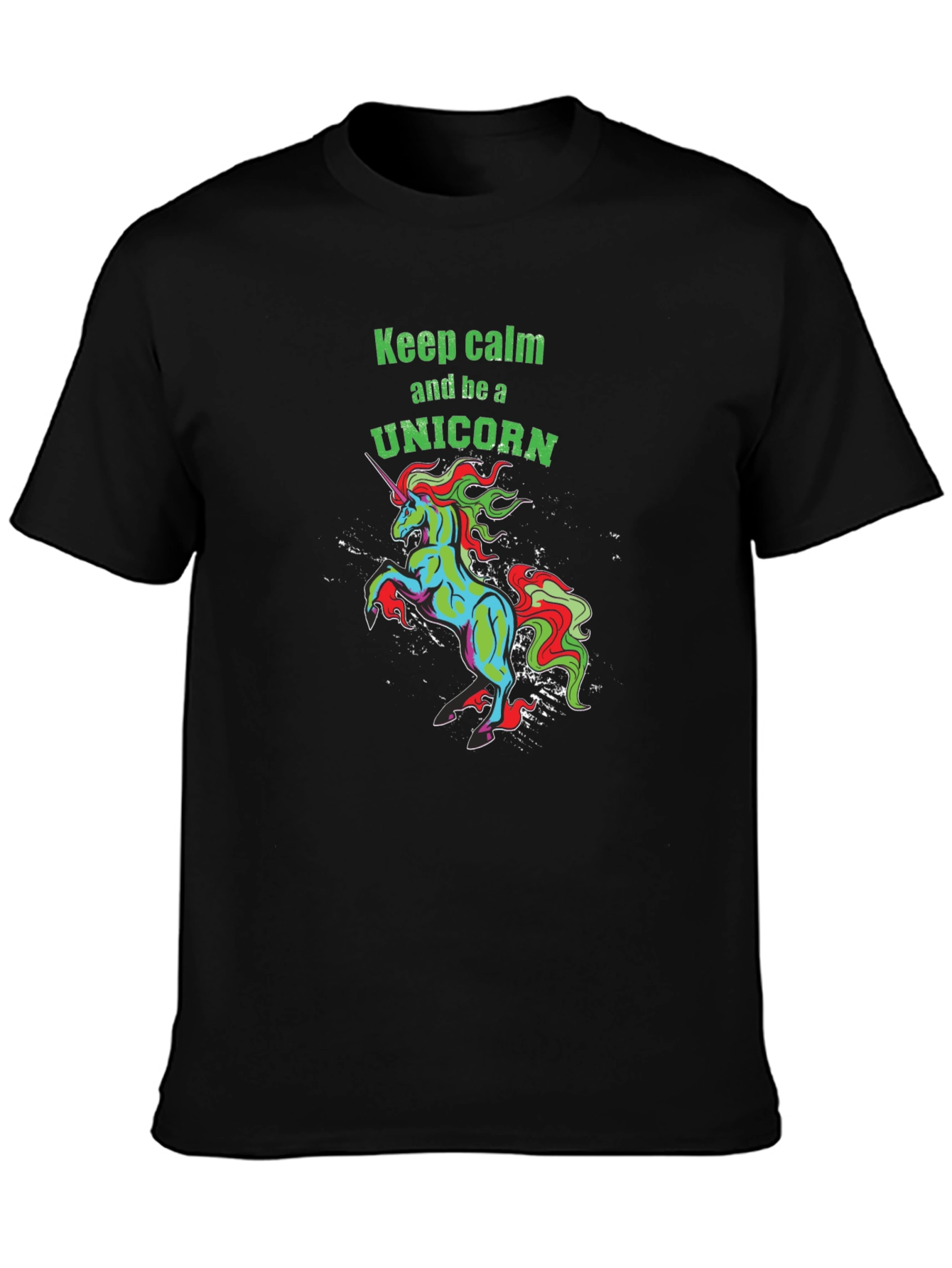 Black Unicorn Graphic Tee - Keep Calm view 3