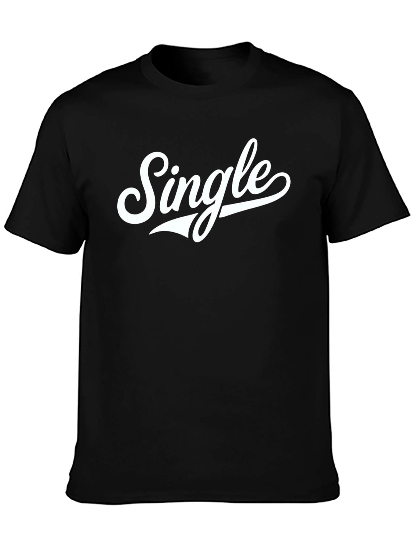 Black Single Graphic Tee - Black Cotton Blend view 3