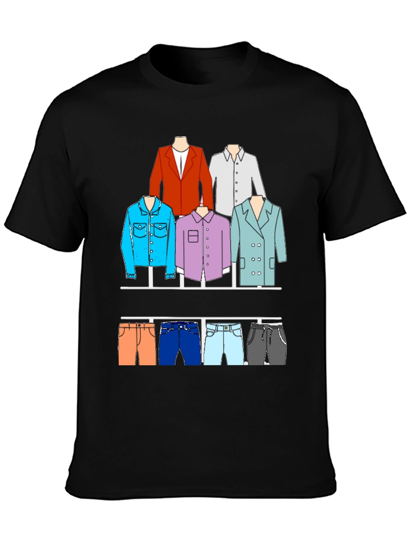 Black Fashion Outfit T-Shirt view 3