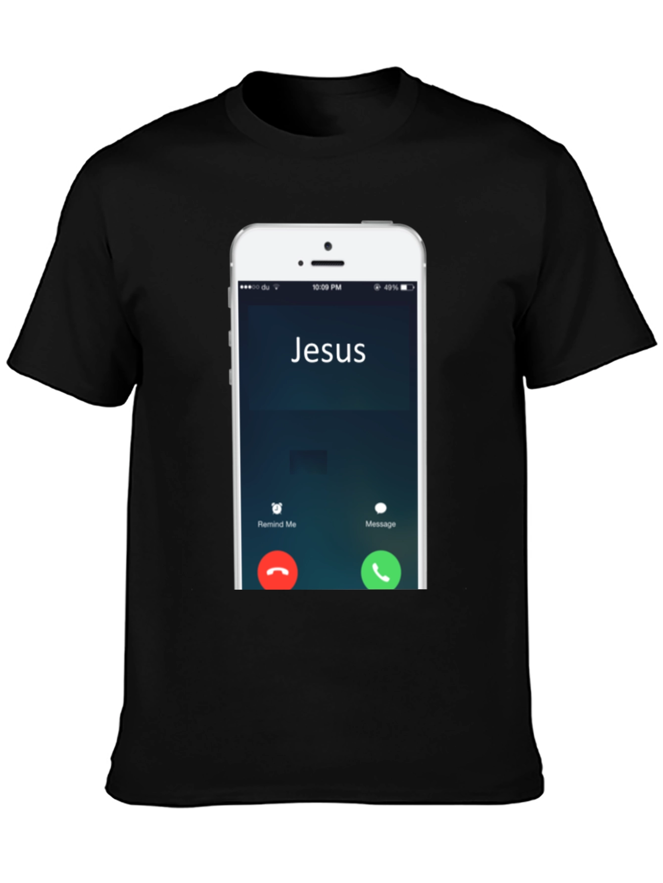 Black Jesus Calling Funny T-Shirt view 3
