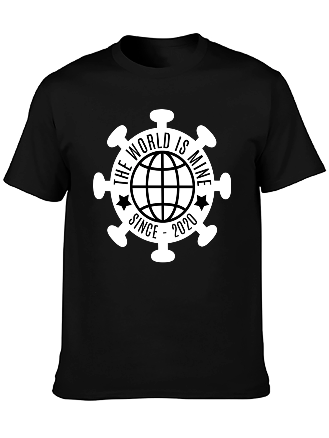 Black The World Is Mine Since 2020 Graphic Tee view 3